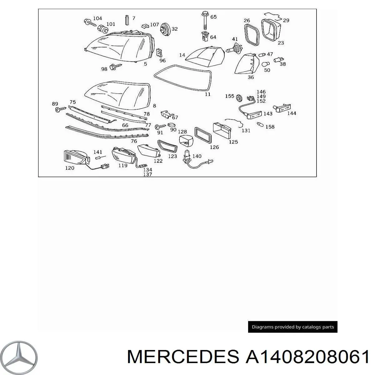 Faro derecho para Mercedes S (C140)
