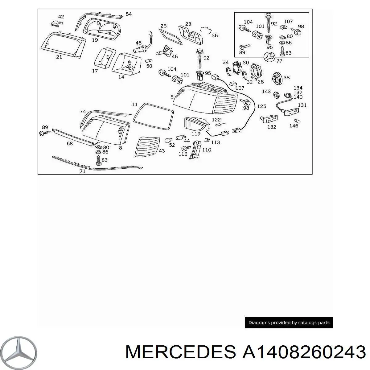 Piloto intermitente derecho Mercedes A1408260243 precio, desde 24,53 EUR