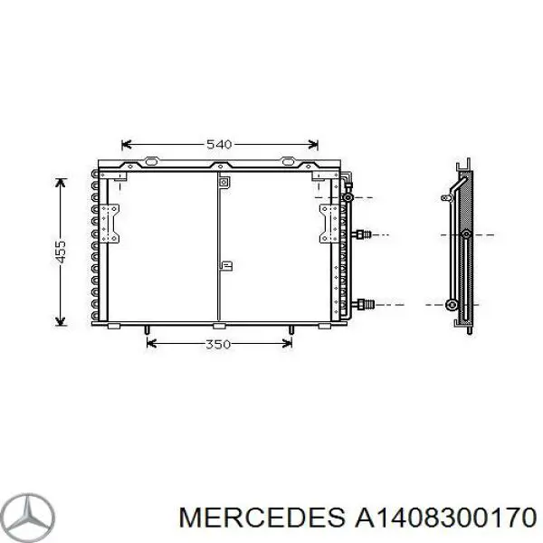 Aire acondicionado capacitor Mercedes A1408300170 precio, desde 85,23 EUR