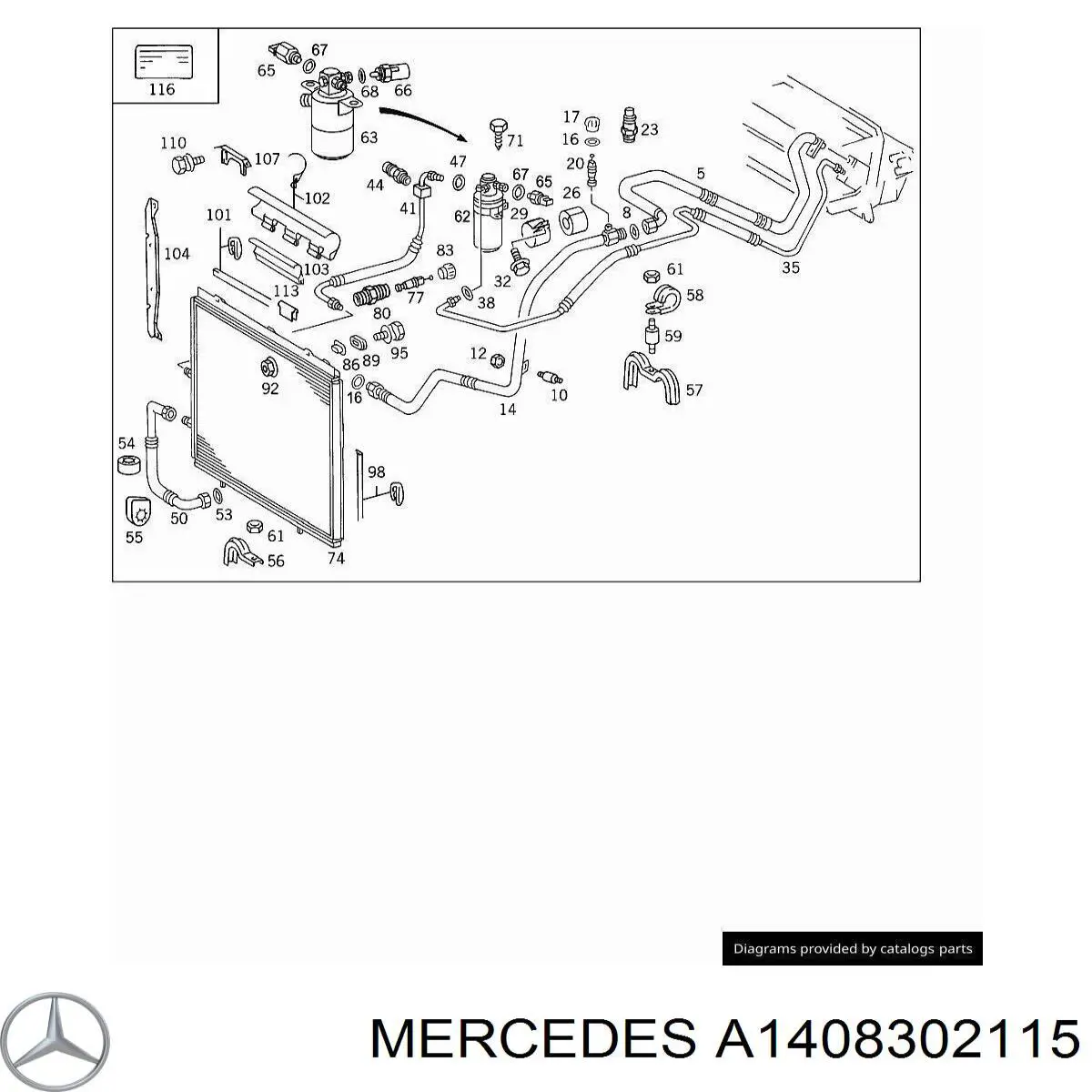  Mercedes A1408302115 precio, desde 68,24 EUR