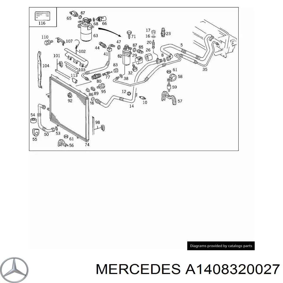  Mercedes A1408320027 precio, desde 15,16 EUR