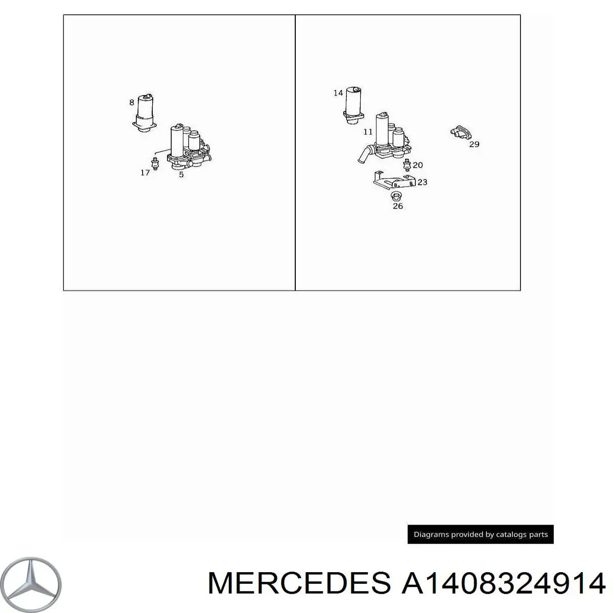 A1408324914 Mercedes Abrazadera de tubo de freno