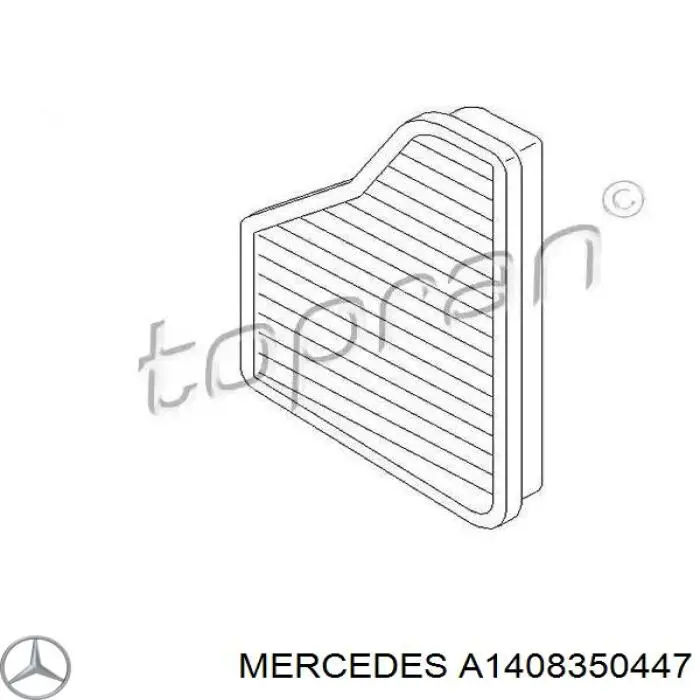 A1408350447 Mercedes filtro habitáculo