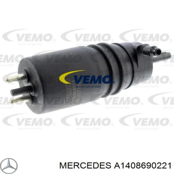 Bomba de agua limpiaparabrisas, delantera A1408690121 Mercedes