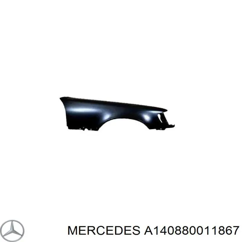 Guardabarros delantero izquierdo para Mercedes S (W140)