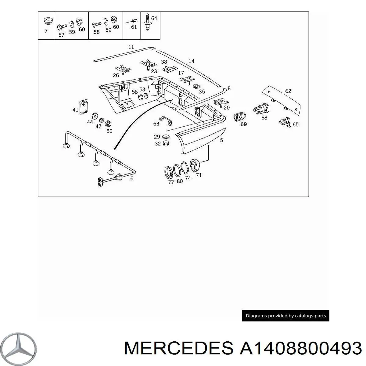  Mercedes A1408800493 precio, desde 14,10 EUR