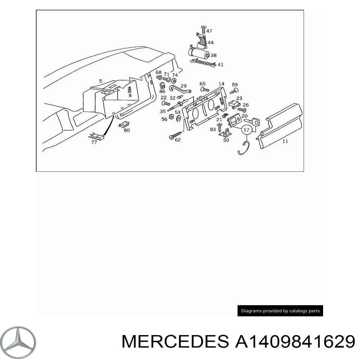  Mercedes A1409841629 precio, desde 1,74 EUR