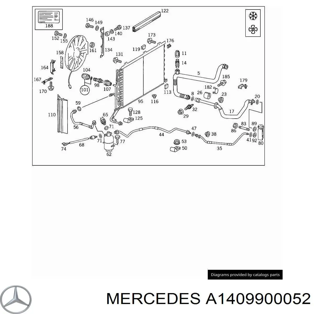  Mercedes A1409900052 precio, desde 6,02 EUR