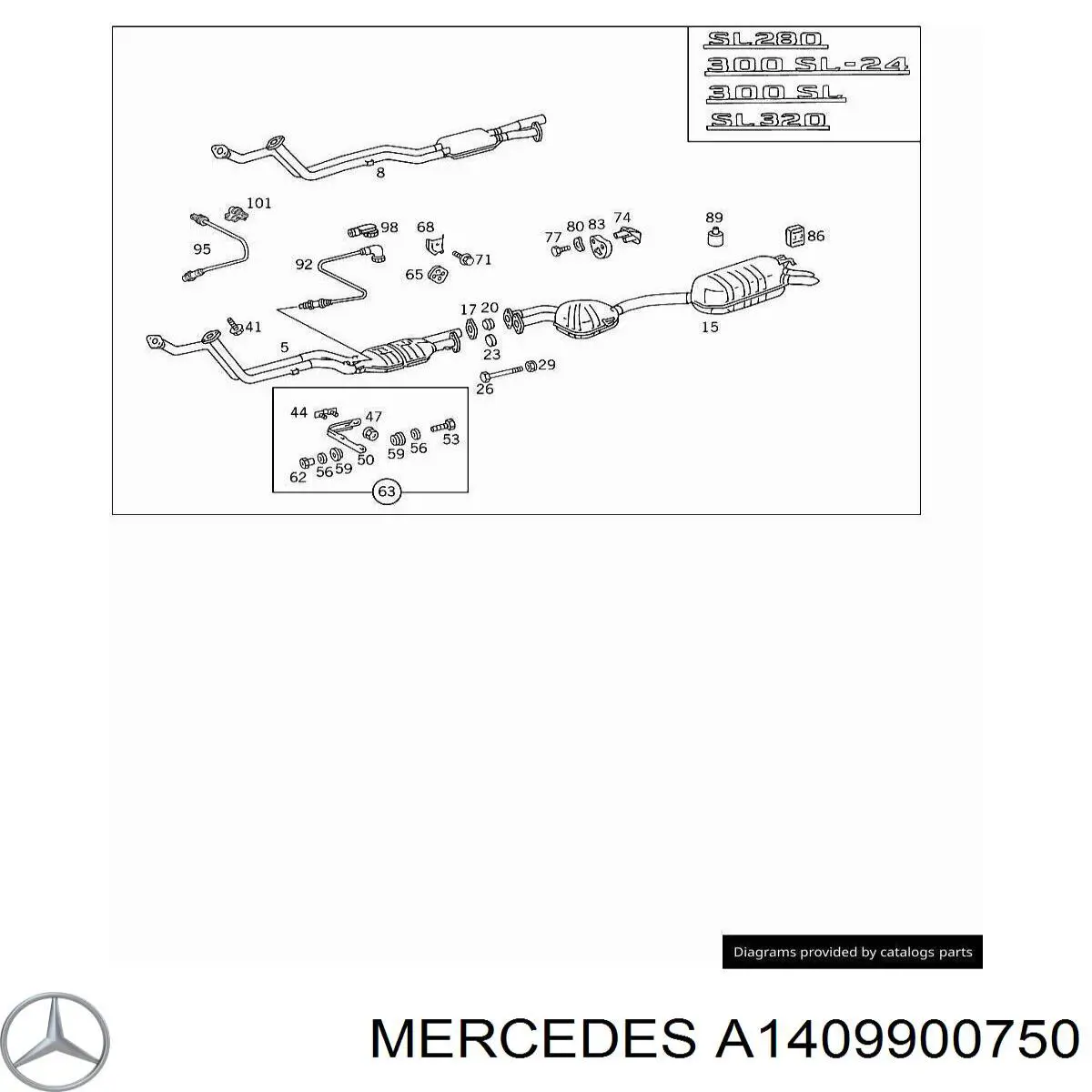Comprar A1409900750 Mercedes Tornillo (tuerca) de sujeción