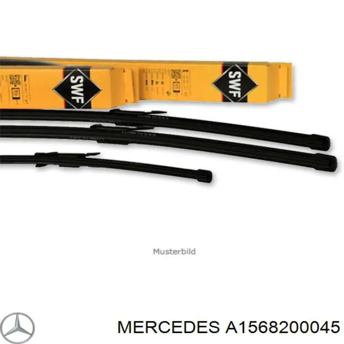 Escobilla del limpiaparabrisas trasero Mercedes A1568200045 precio, desde 12,51 EUR