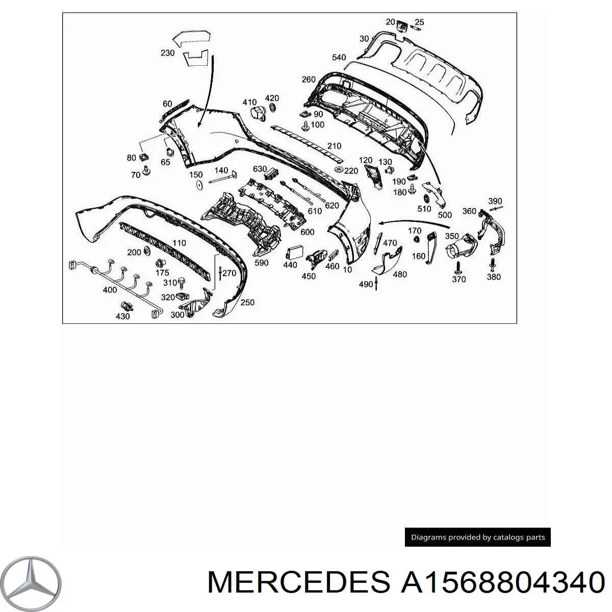 Comprar A1568804340 Mercedes Parachoques