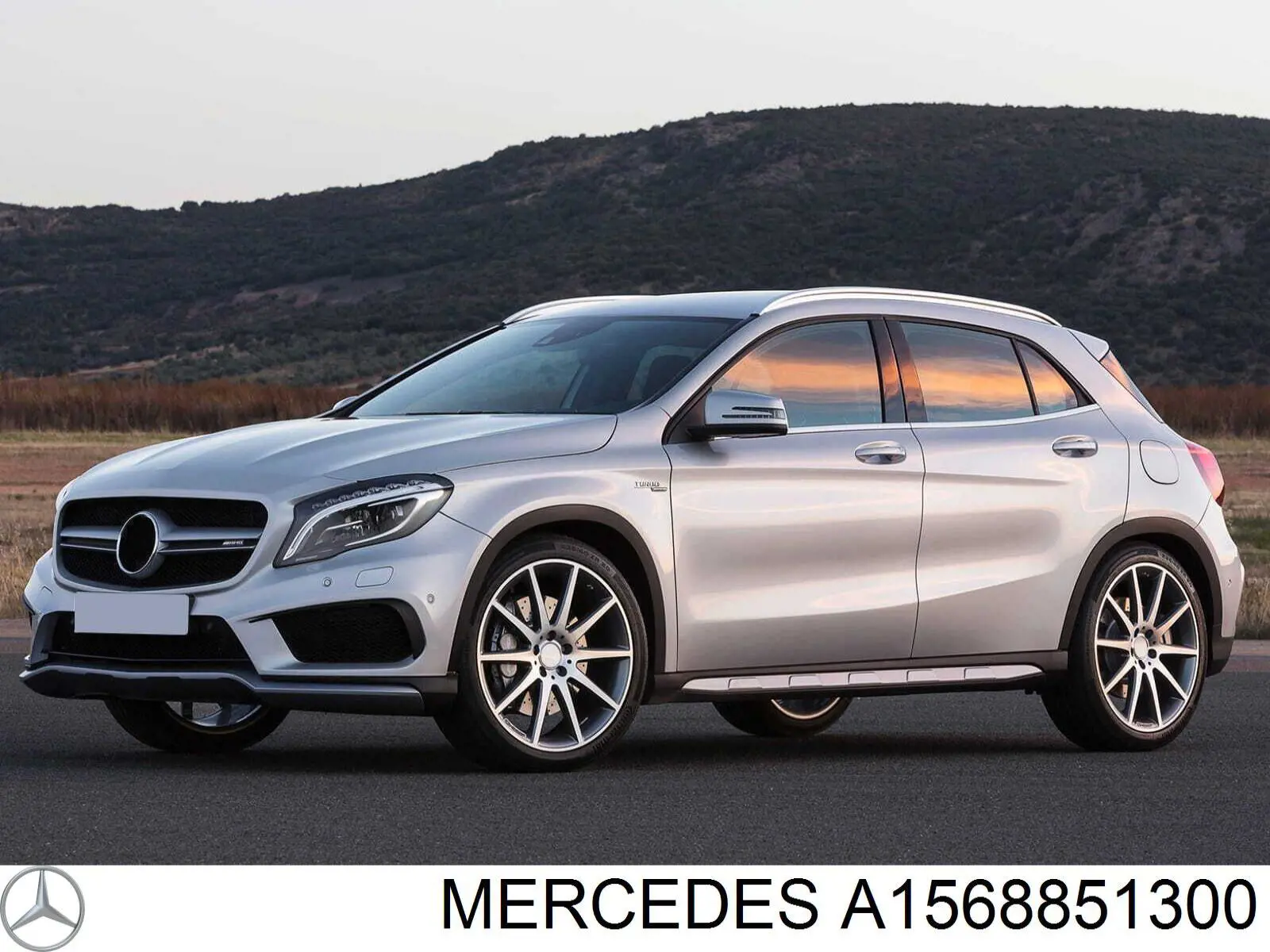 A1568851300 Mercedes ensanchamiento, guardabarros trasero izquierdo