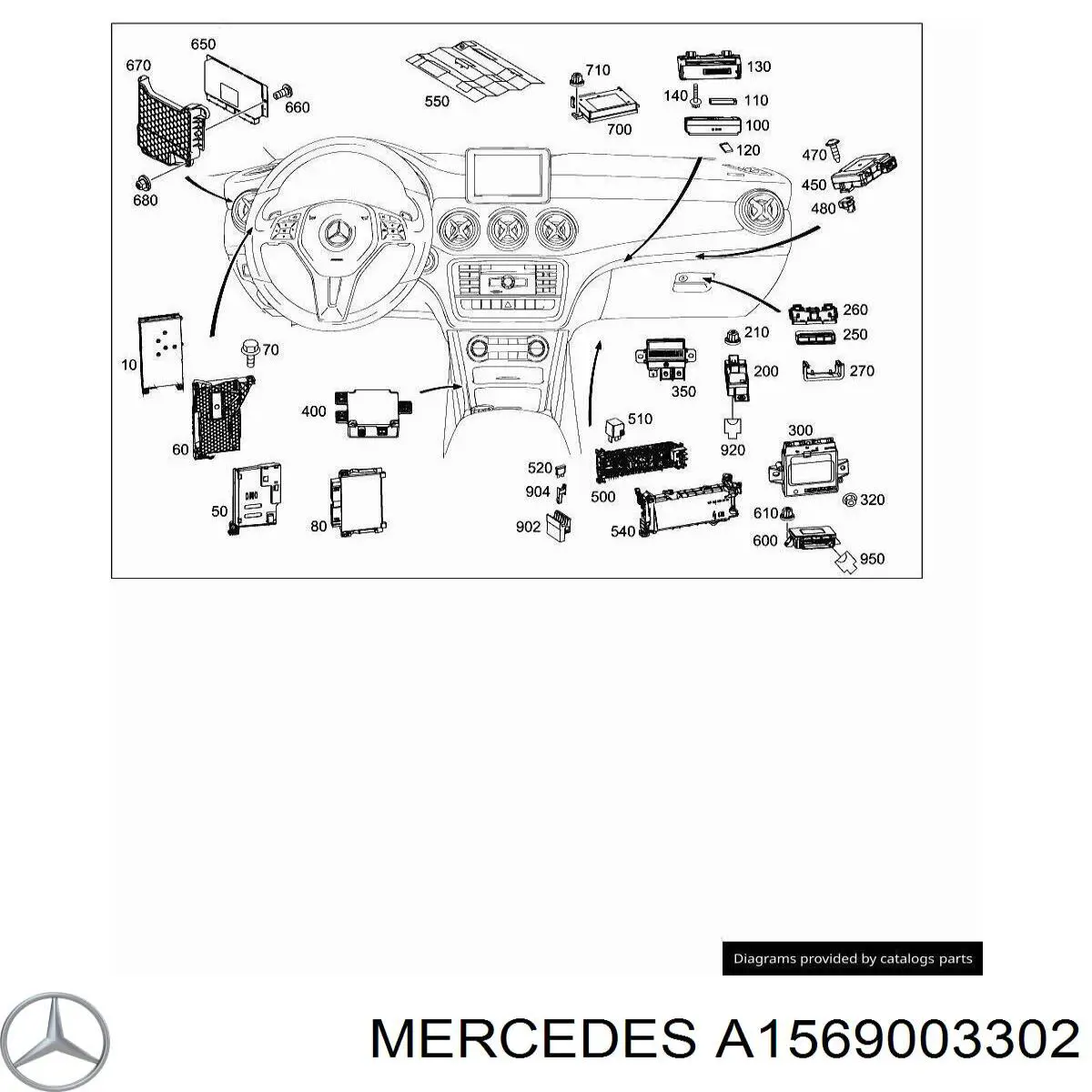 Módulo de adquisición de señales SAM A2469005612 Mercedes