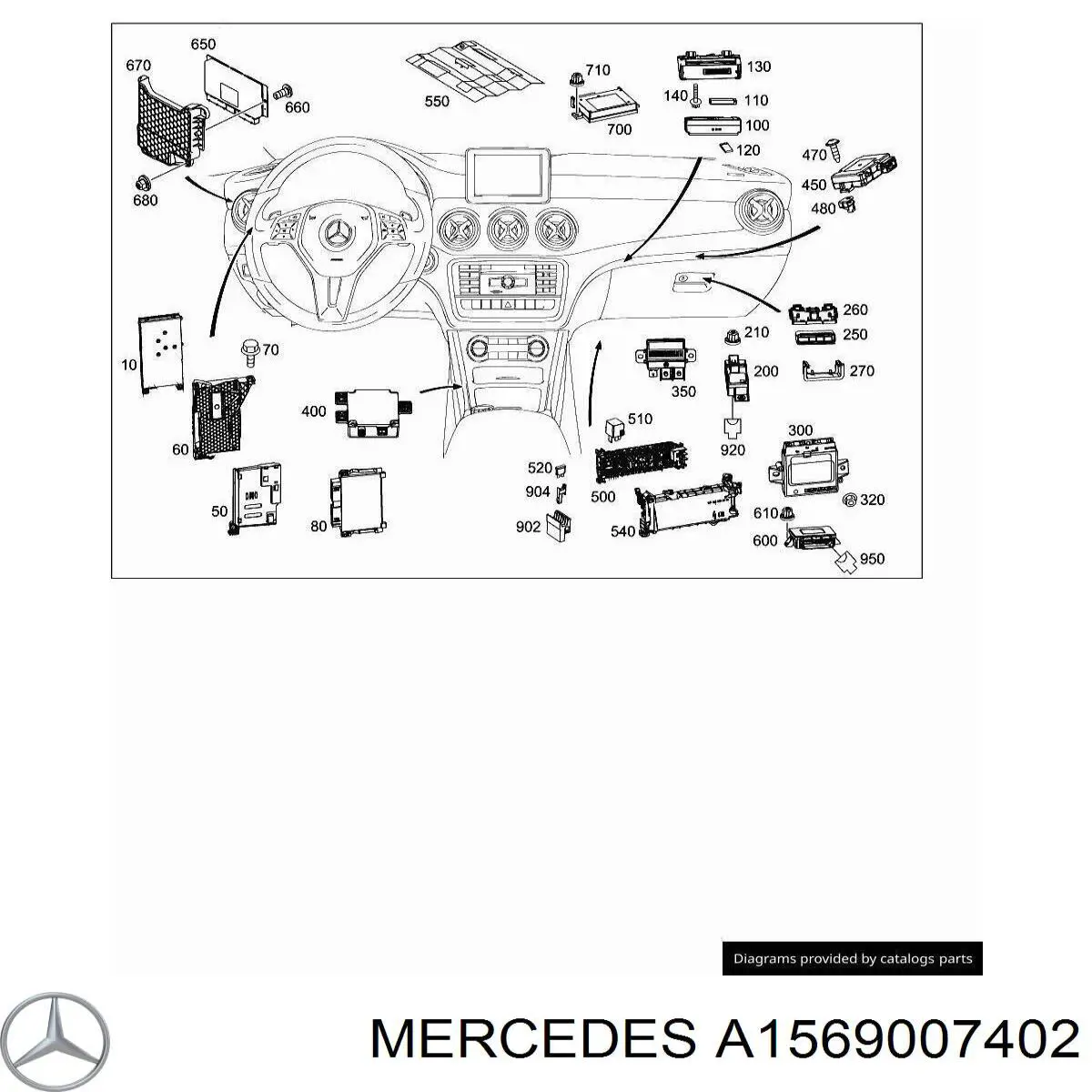 Comprar A1569007402 Mercedes Módulo de adquisición de señales SAM