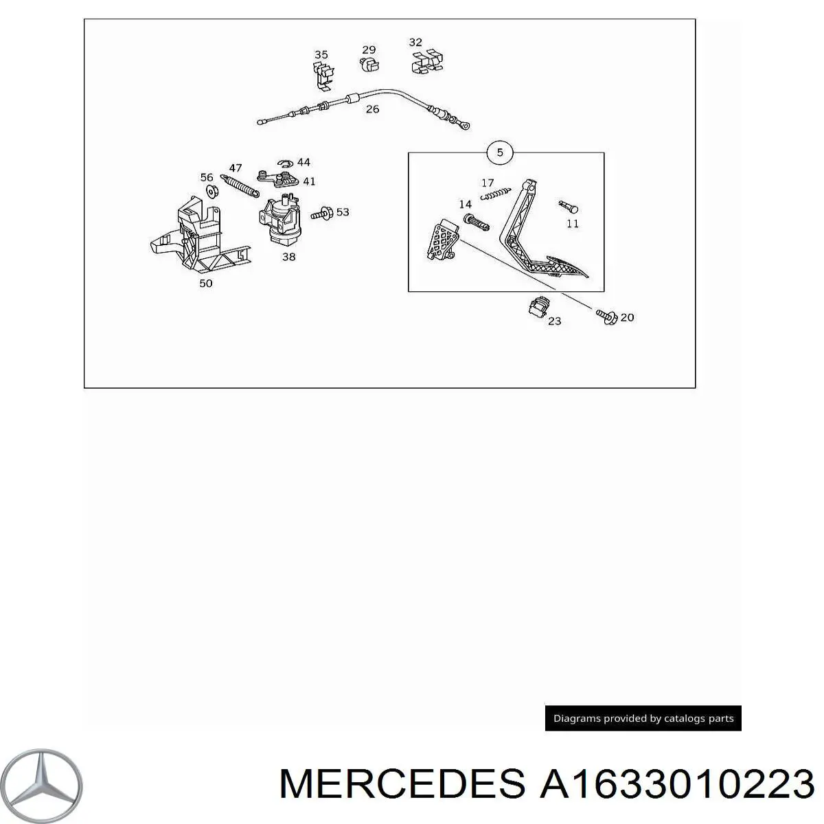 1633010223 Mercedes cable del acelerador