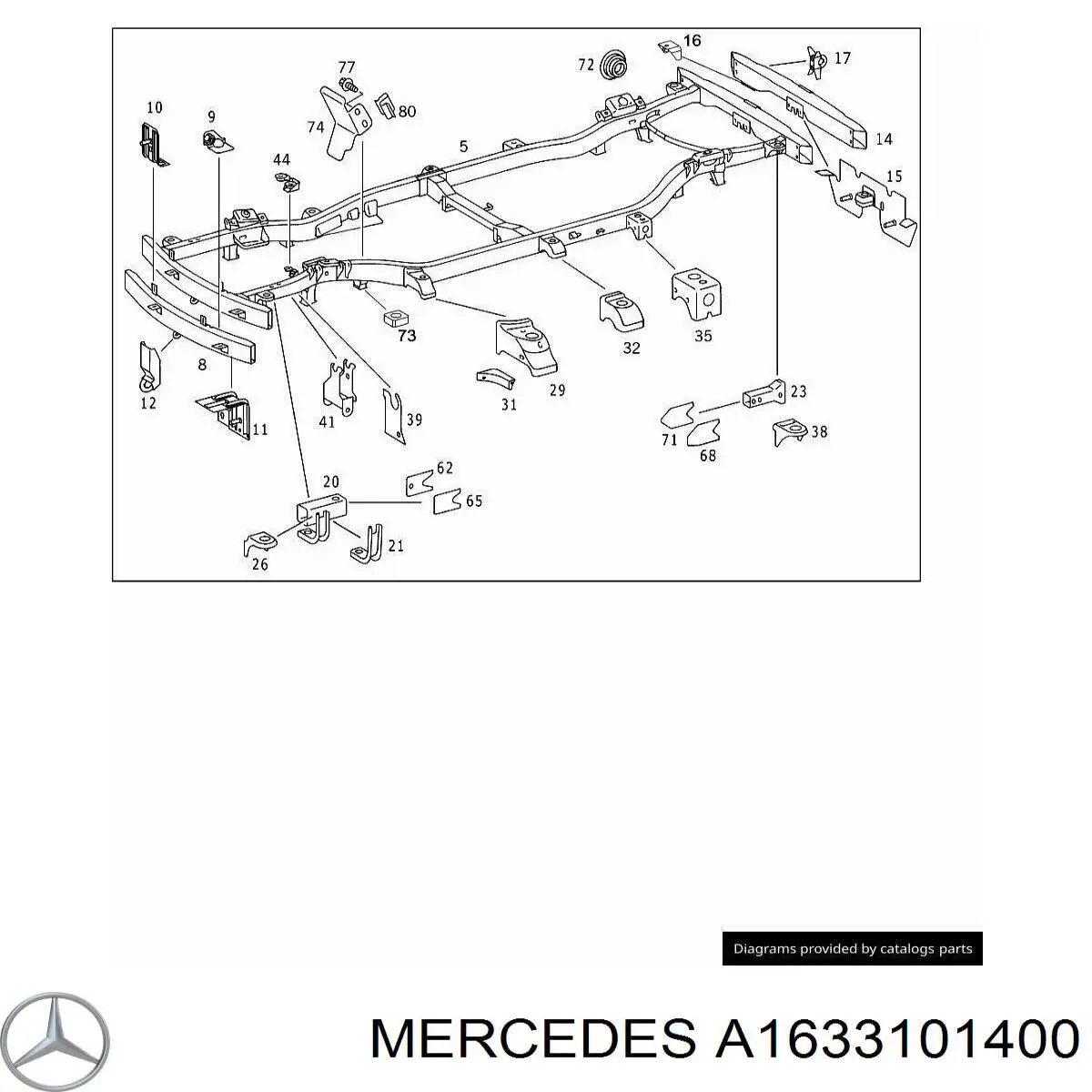 Marco del cuerpo para Mercedes ML/GLE (W163)
