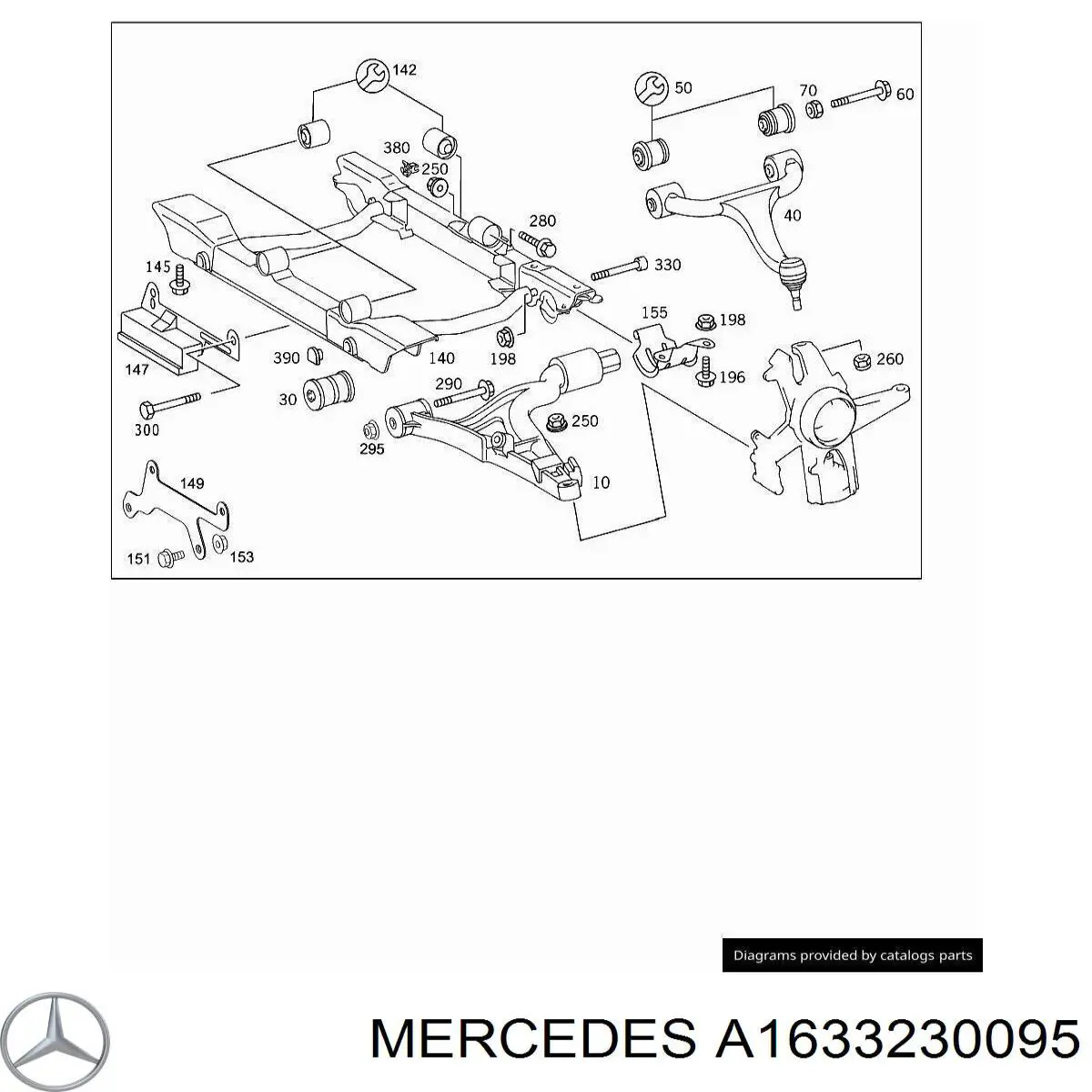 A1633230095 Mercedes barra estabilizadora delantera izquierda