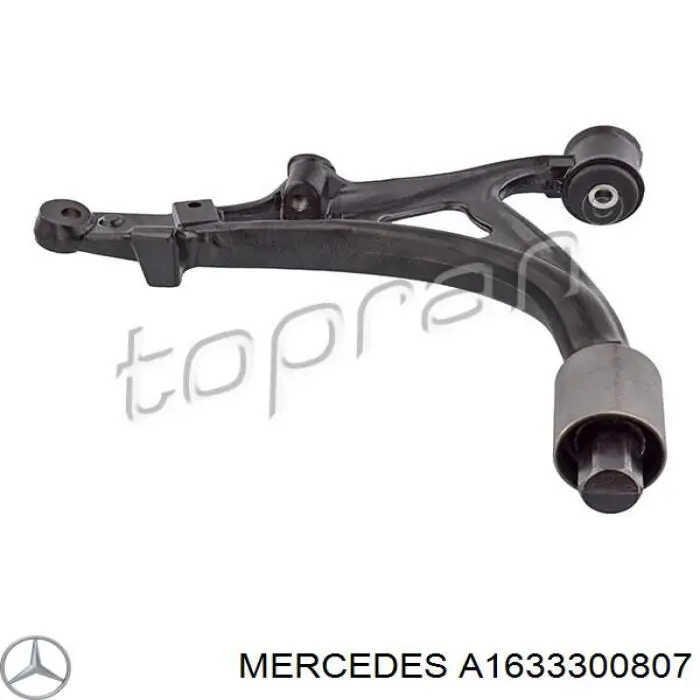 A1633300807 Mercedes barra oscilante, suspensión de ruedas delantera, inferior izquierda