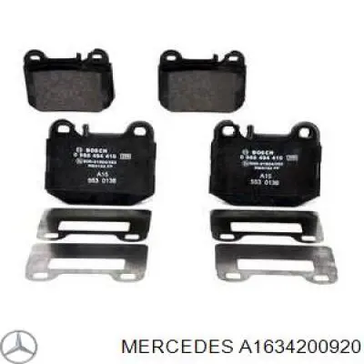Pastillas traseras de freno Mercedes A1634200920 precio, desde 25,41 EUR
