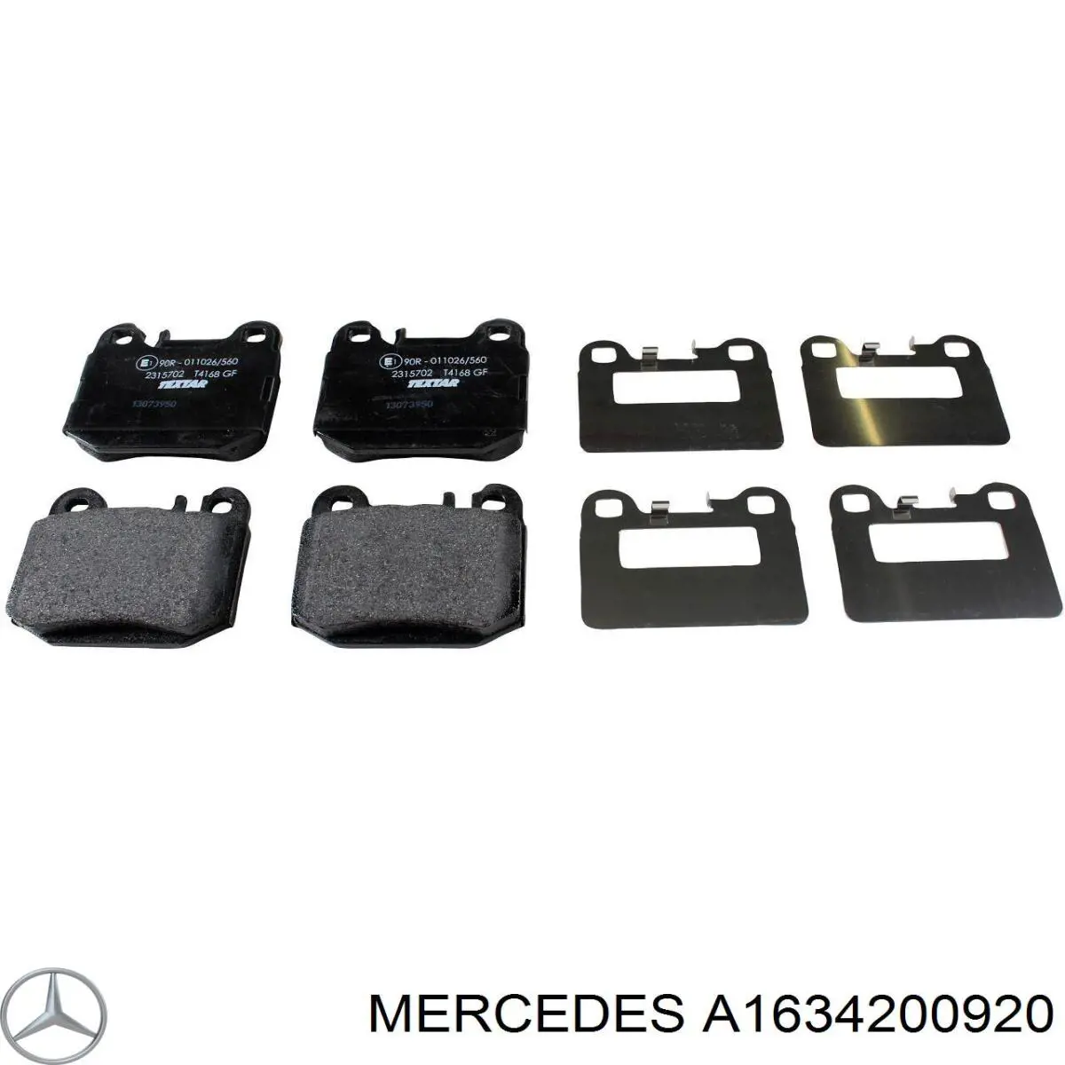 Pastillas de freno traseras A1634200920 Mercedes