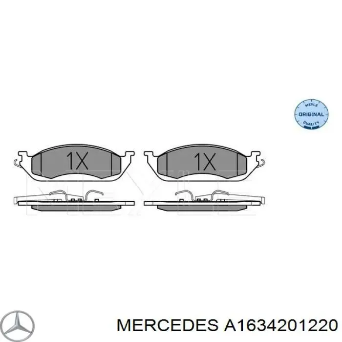Comprar A1634201220 Mercedes Pastillas delanteras de freno