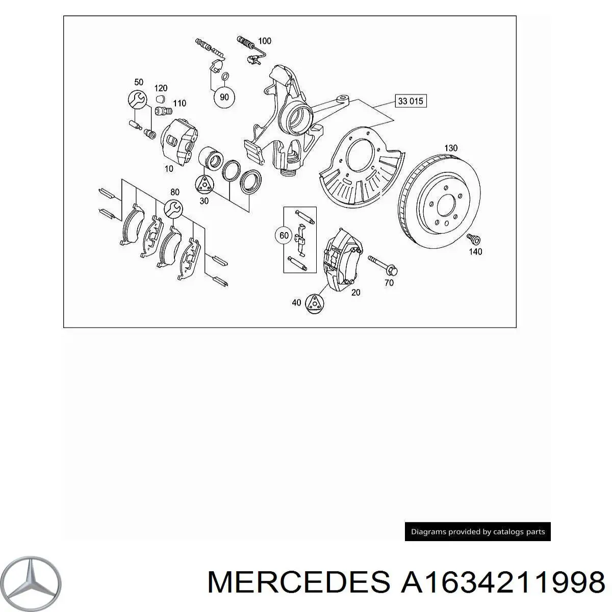 2284083 EAI pinza de freno delantera izquierda