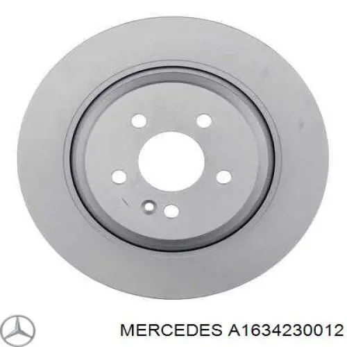 Disco de freno trasero A1634230012 Mercedes