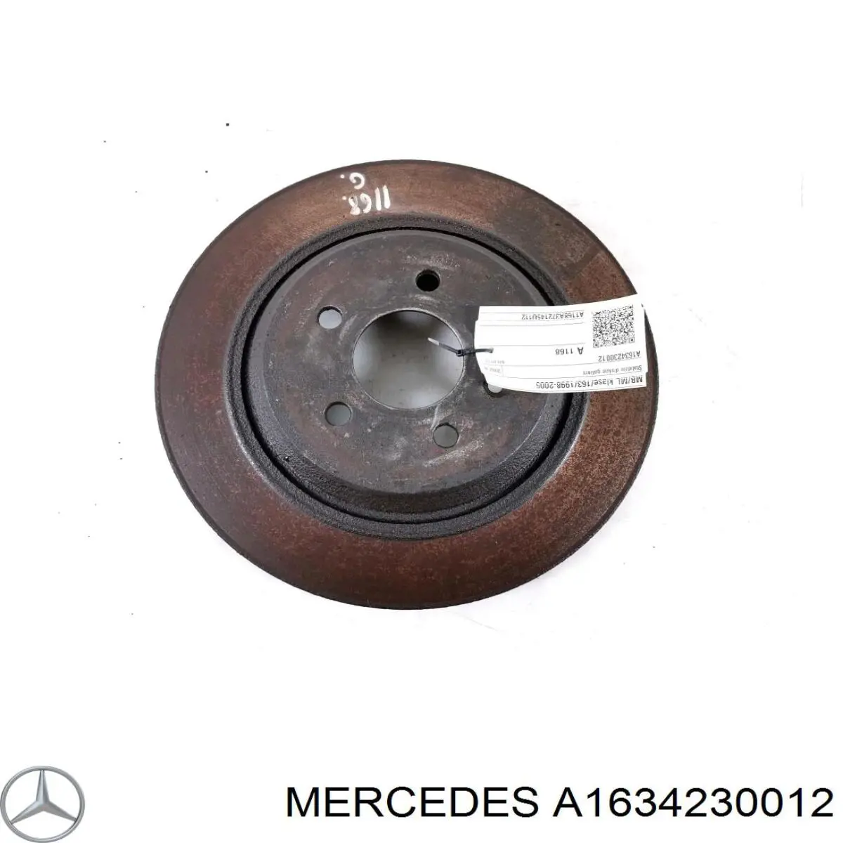 A1634230012 Mercedes disco de freno trasero
