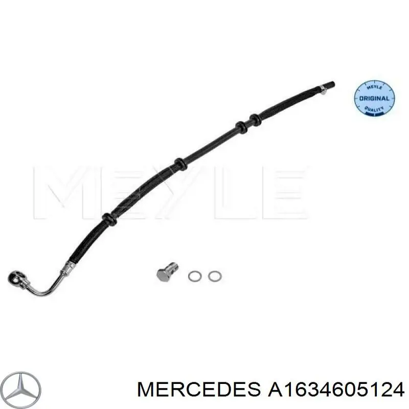 A1634605124 Mercedes manguera hidráulica, dirección, de mecanismo dirección a radiador