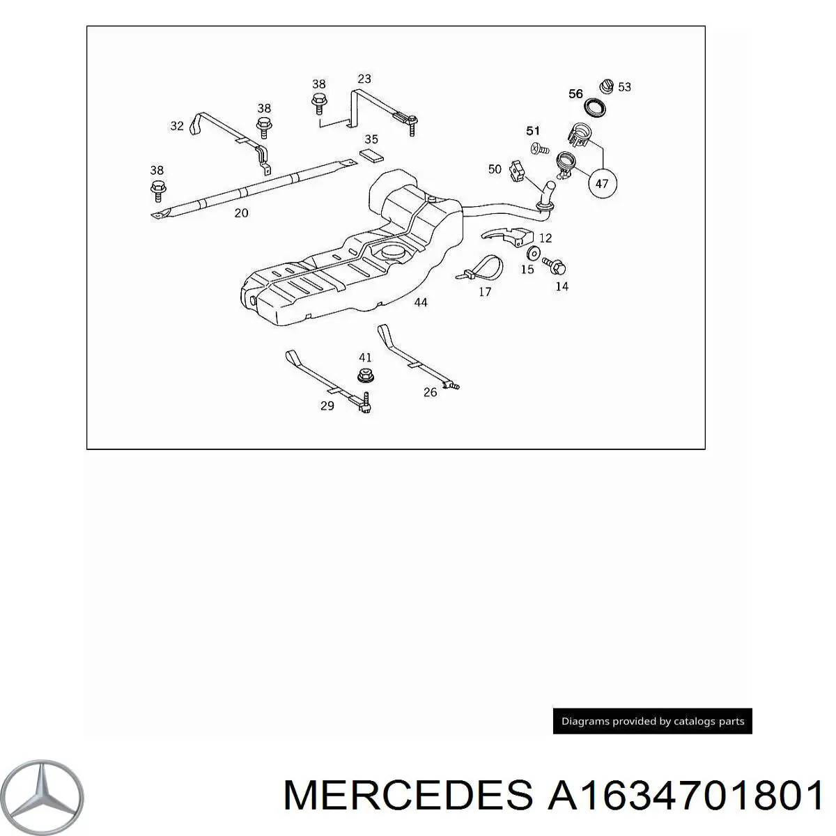 Tanque de combustible para Mercedes ML/GLE (W163)