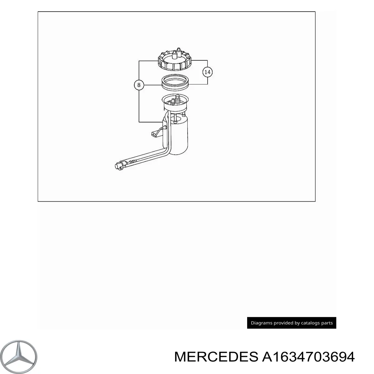 A1634703694 Mercedes módulo alimentación de combustible