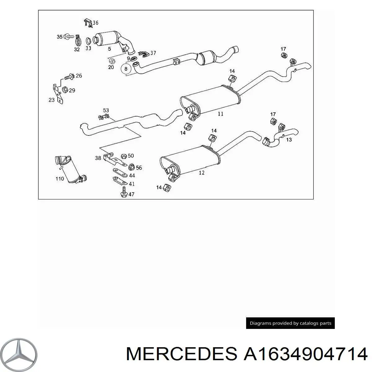 Catalizador Mercedes A1634904714 precio, desde 372,71 EUR