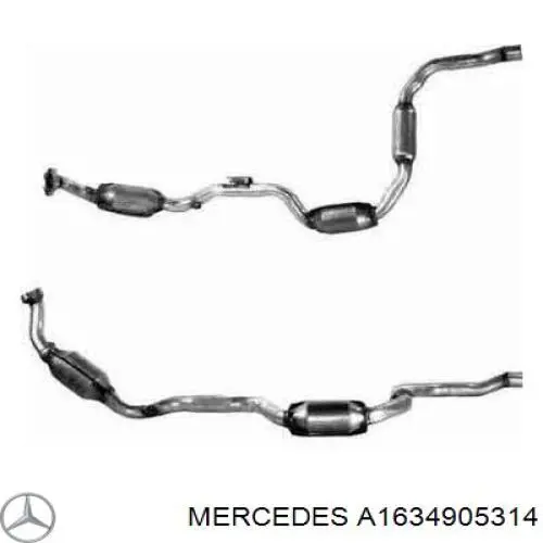 A1634905314 Mercedes silenciador del medio