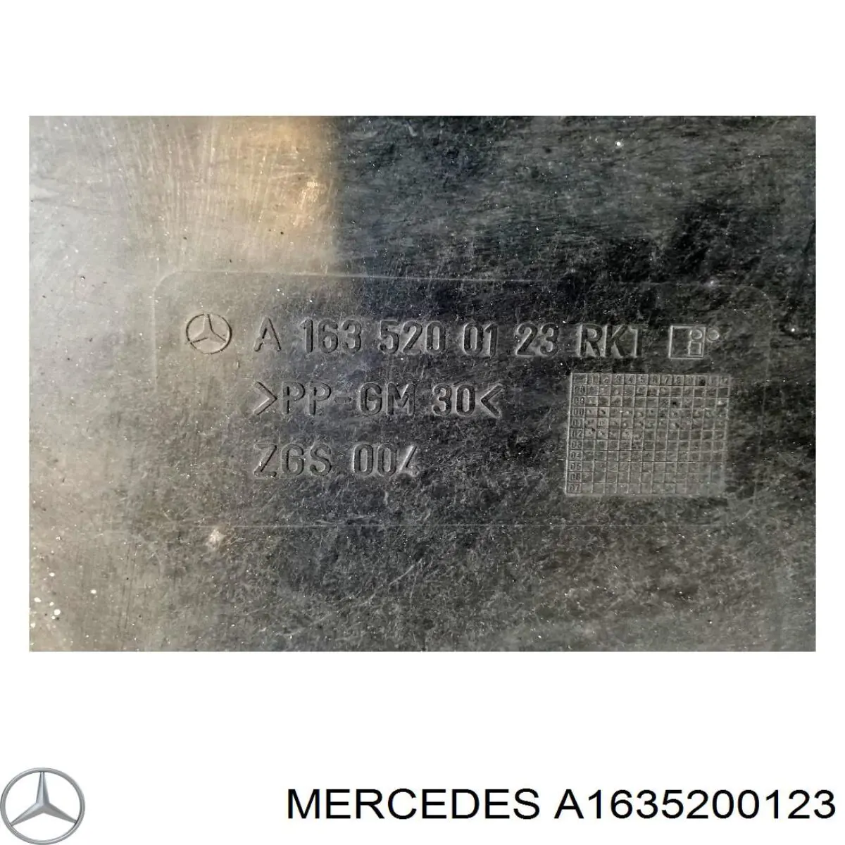 A1635200123 Mercedes protección motor trasera