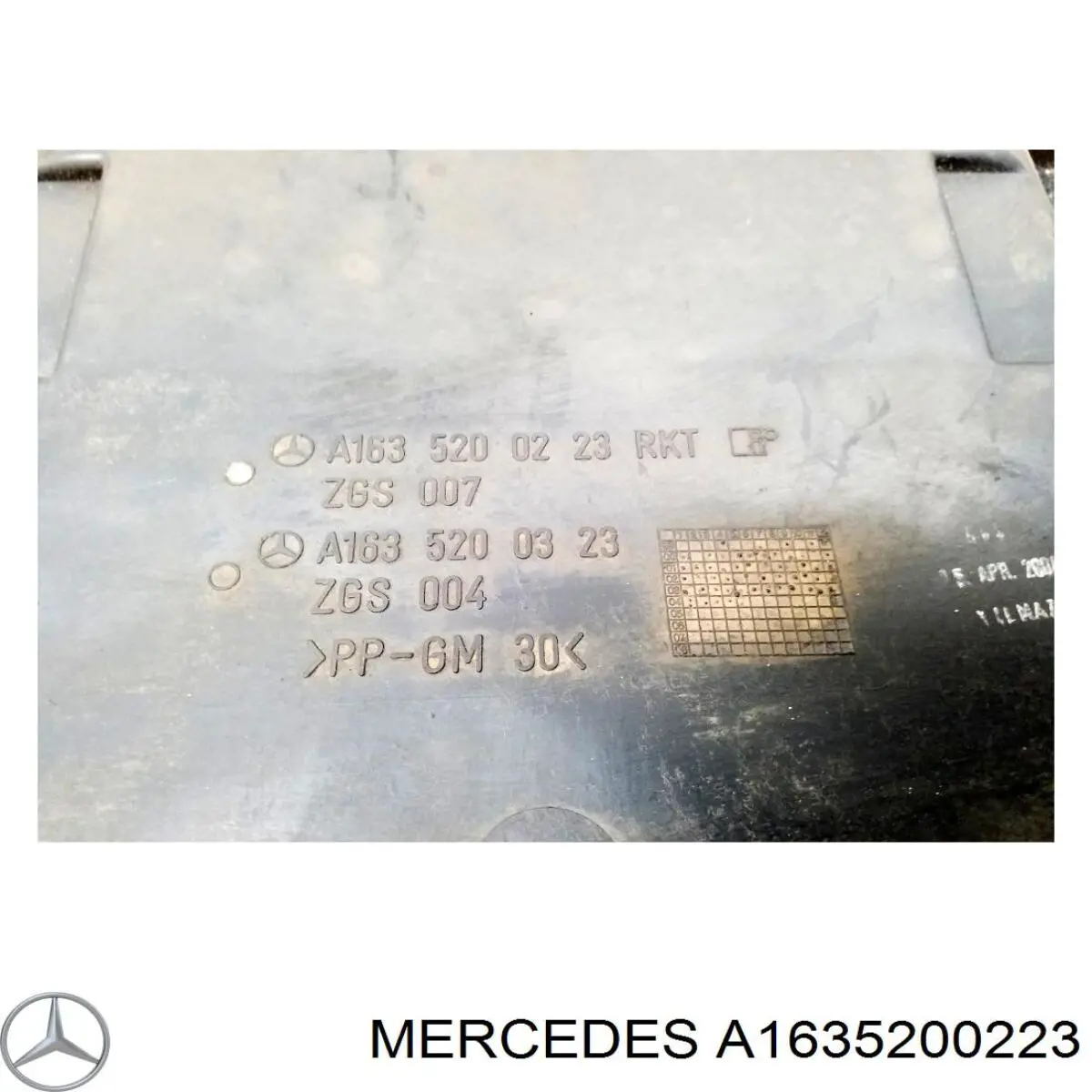 A1635200223 Mercedes protección de caja de cambios