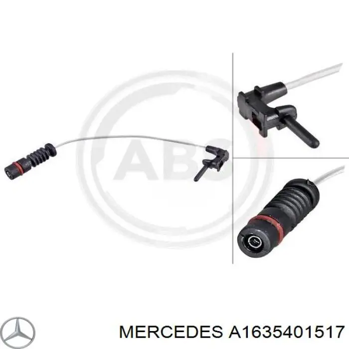 A1635401517 Mercedes contacto de aviso, desgaste de los frenos