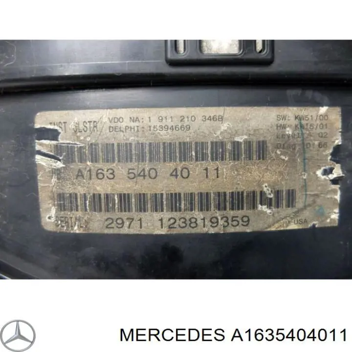 Tablero de instrumentos Mercedes A1635404011 precio, desde 71,15 EUR
