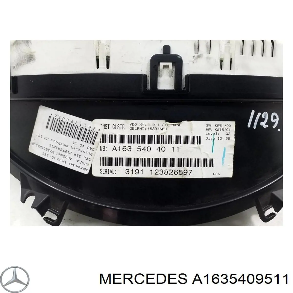 A1635409511 Mercedes tablero de instrumentos (panel de instrumentos)