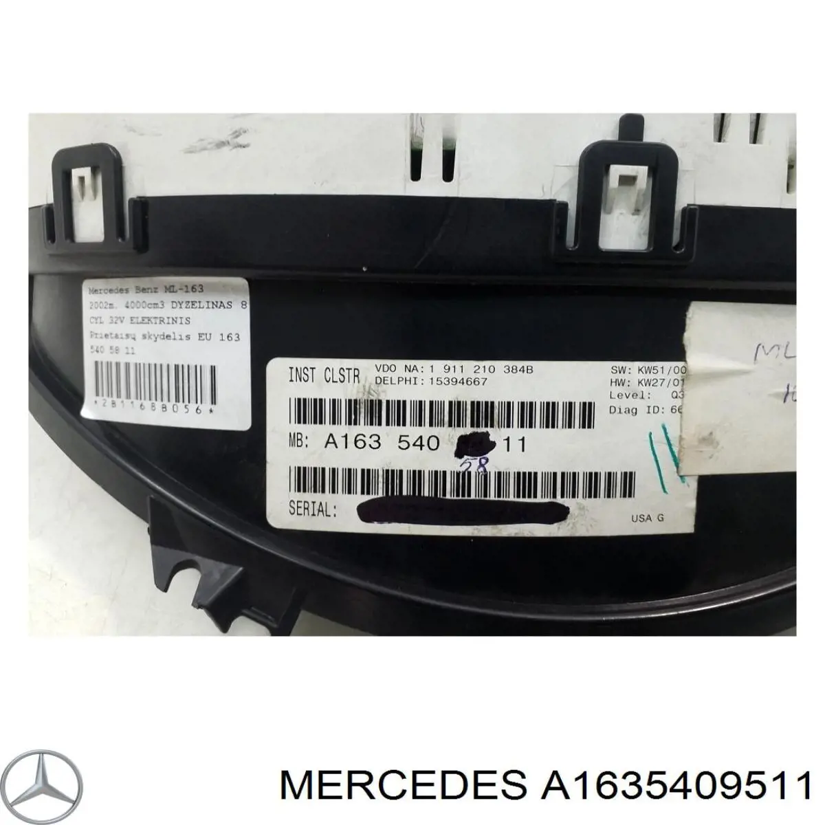 Tablero de instrumentos Mercedes A1635409511 precio, desde 50,82 EUR