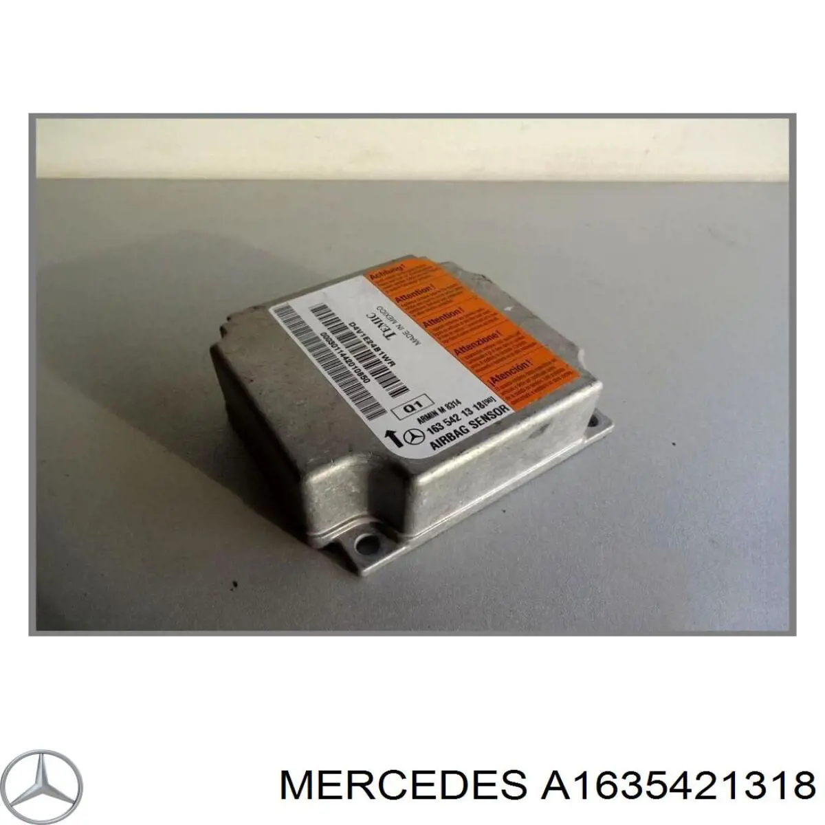 A1635421318 Mercedes procesador del modulo de control de airbag