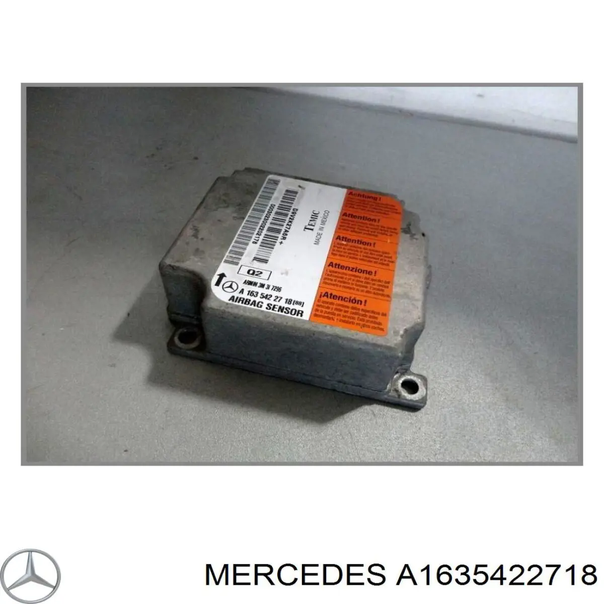 A1635422718 Mercedes procesador del modulo de control de airbag