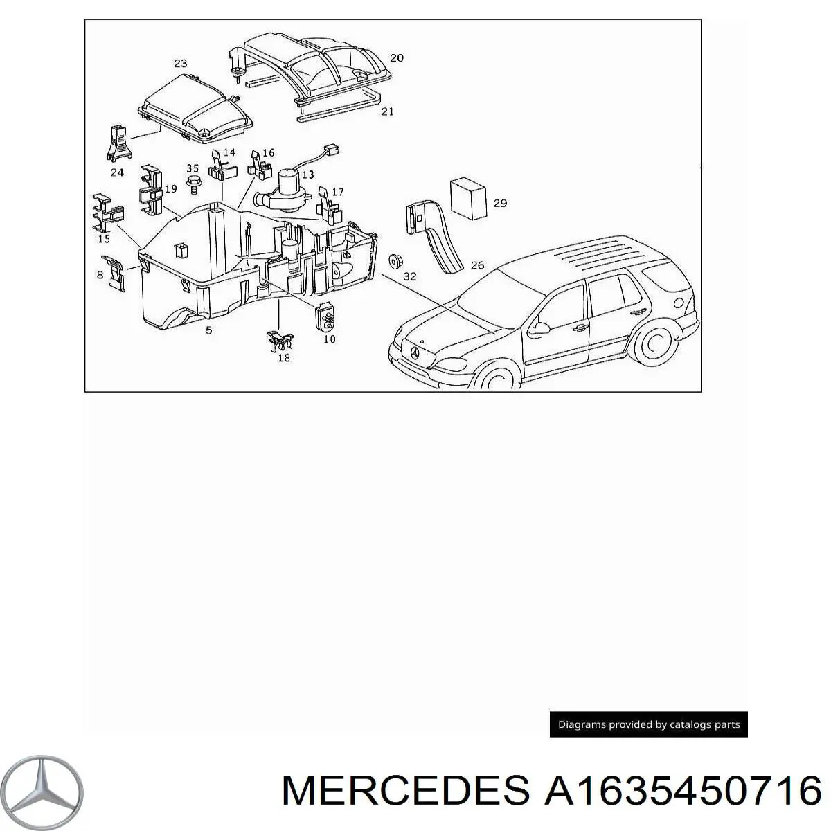 1635452832 Mercedes Regulador de velocidad del ventilador de refrigeración (unidad de control)