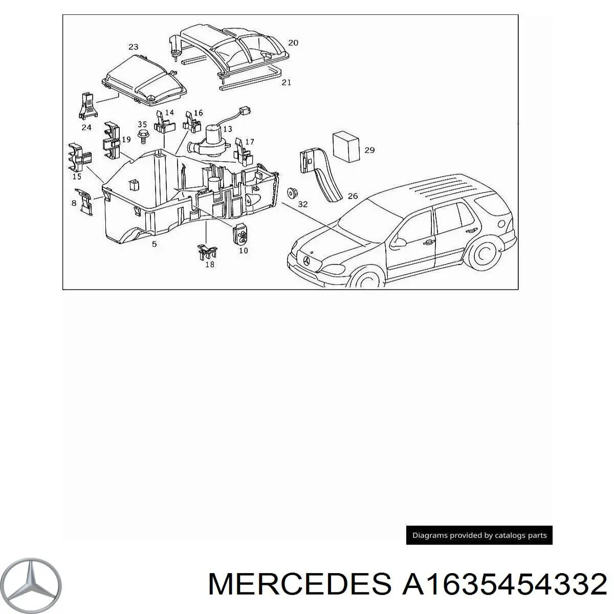 A1635454332 Mercedes módulo de control esp