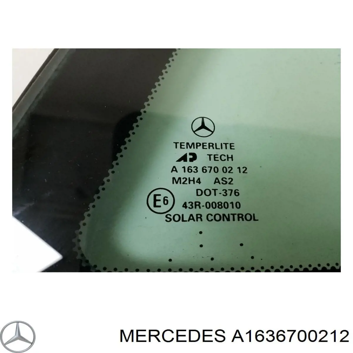 A1636700212 Mercedes ventanilla costado superior derecha (lado maletero)