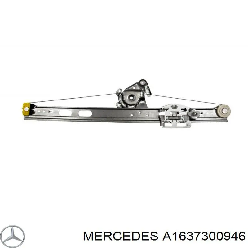 A1637300946 Mercedes mecanismo de elevalunas, puerta trasera izquierda