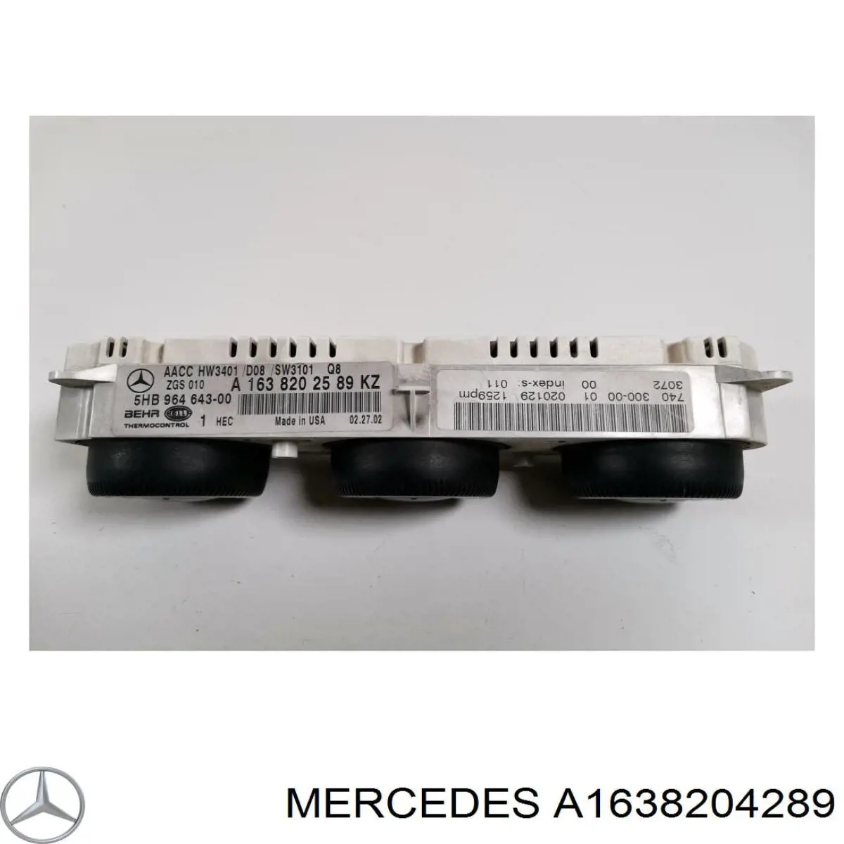 Unidad de control aire acondicionado A1638202589 Mercedes