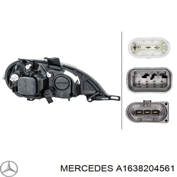 A1638204561 Mercedes faro izquierdo