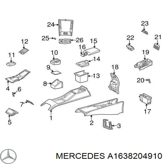 A1638204910 Mercedes unidad de control, calefacción/ventilacion
