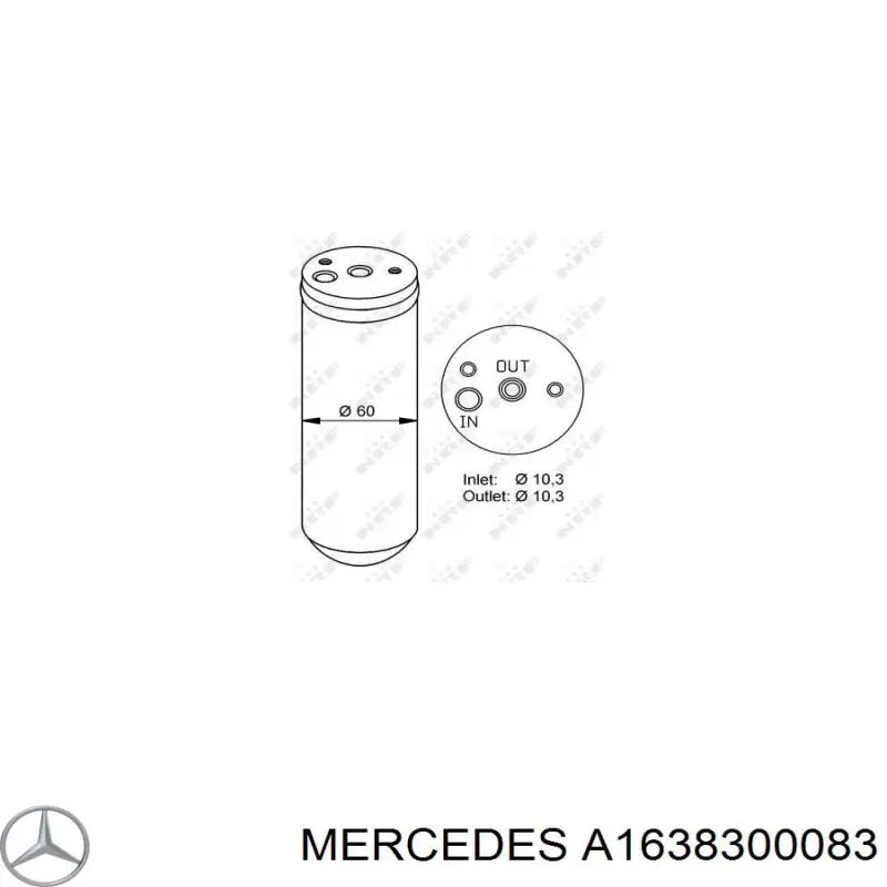 Filtro deshidratador aire acondicionado Mercedes A1638300083 precio, desde 17,11 EUR