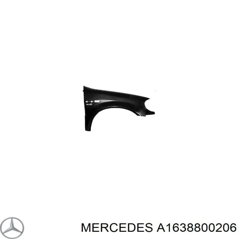 1638800206 Mercedes guardabarros delantero derecho